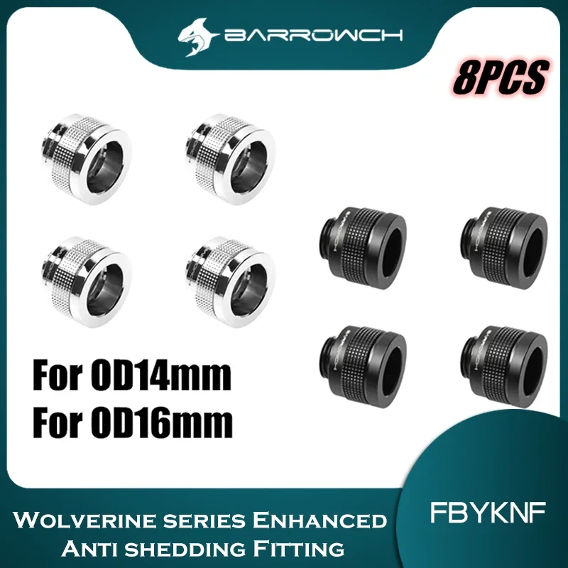 

Высококачественный компрессионный жесткий фитинг Barrowch OD14 мм 16 мм для металлических труб PETG PMMA, серия Wolverine FBYKNF-14/FBYKNF-16, 4 шт.