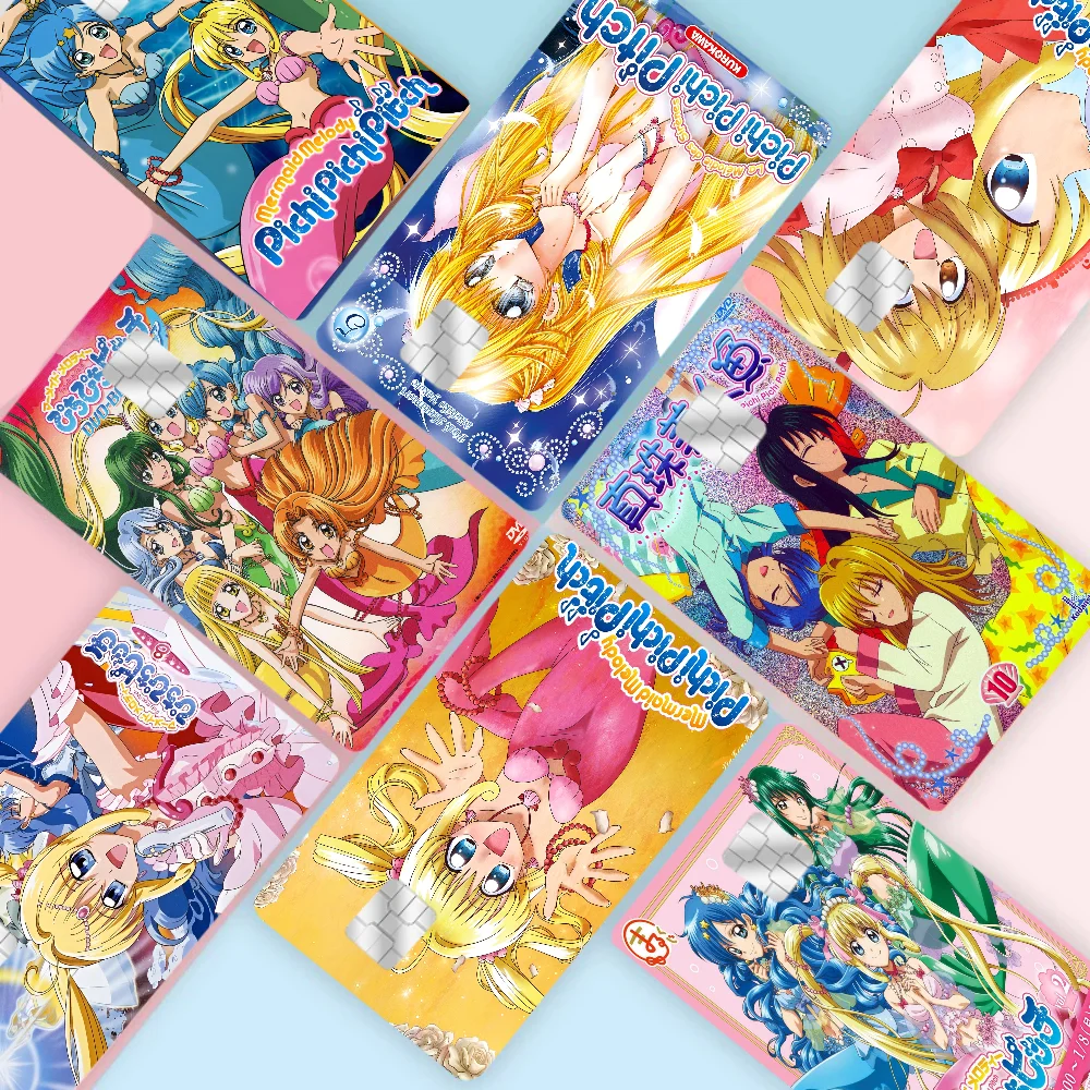 

Mermaid Melody Anime Pichi Pitch Matte Film Cover Skin Sticker For Credit Card Bank Debit Bus Card