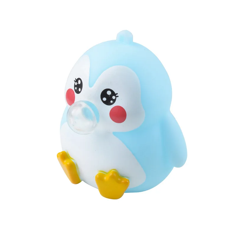 日本のかわいいペンギンピンチおもちゃ唾バブル面白いリラックスボール感覚そわそわおもちゃ小さなスクイーズボールおもちゃ子供のための大人のギフト