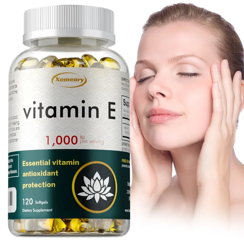 

Vitamin E (1000 IU) Mixed Supports Immune System & Skin Nutrition - Natural Antioxidant - Gluten & Dairy Free