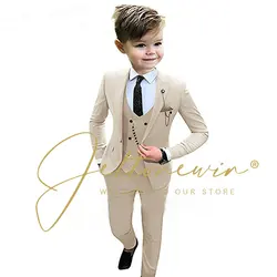 Boys Formal Wedding Suit Kids Prom Party Tuxedo Blazer Children's Day Pinao Performance Costume School Uniform Boys Suit