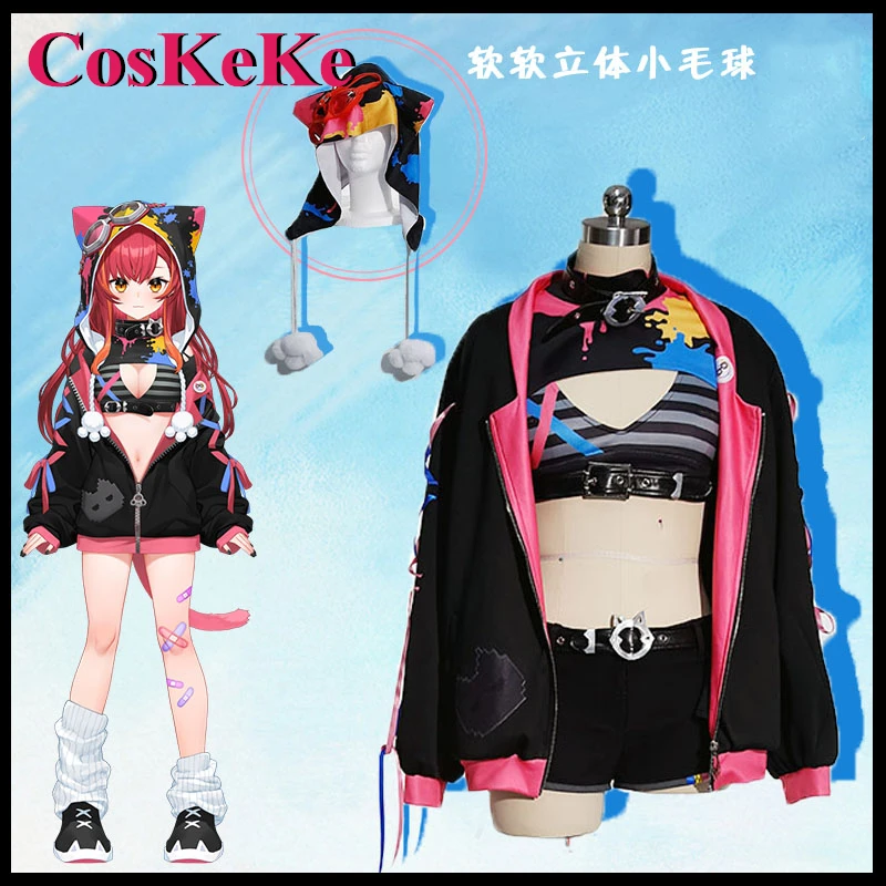 

CosKeKe Nekota Tsuna Cosplay Anime VTuber Nijisanji Costume Sweet Nifty Lovely Uniform Women Halloween Party Role Play Clothing