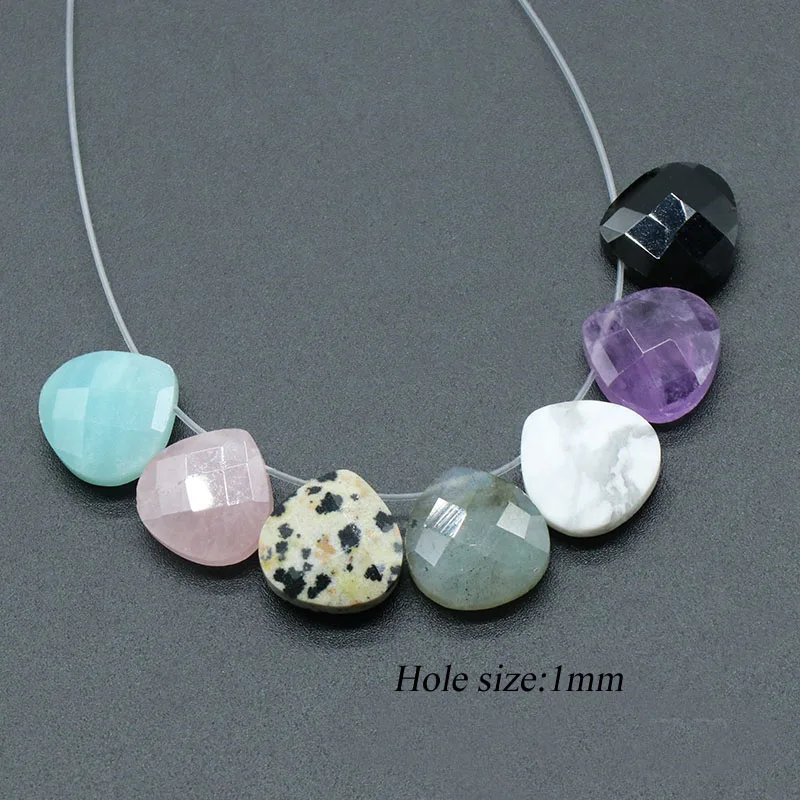 5PCS Natural Semi-precious Stone Side Hole Water Drop Shape Beads DIY Jewelry Making Necklace Earrings Bracelet Accessories Gift