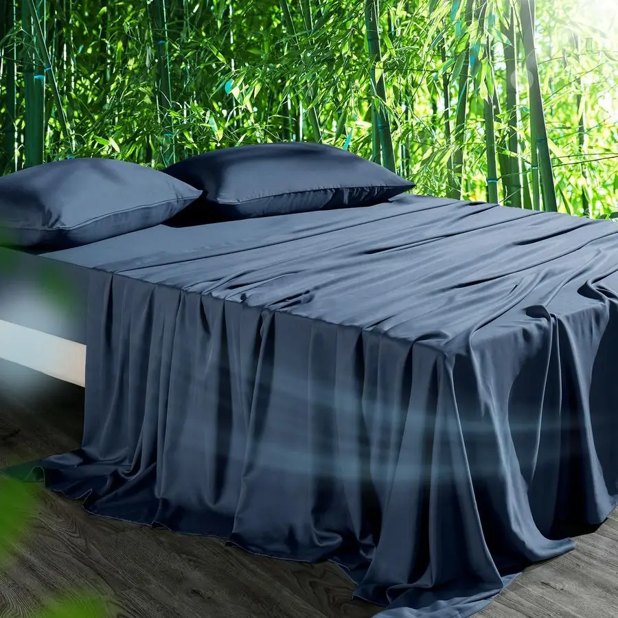

Sheets Set Queen Size, Viscose Derived from Bamboo for Hot Sleepers Deep Pocket Up to 16 Inch Silky Soft amp Breathable Bedding