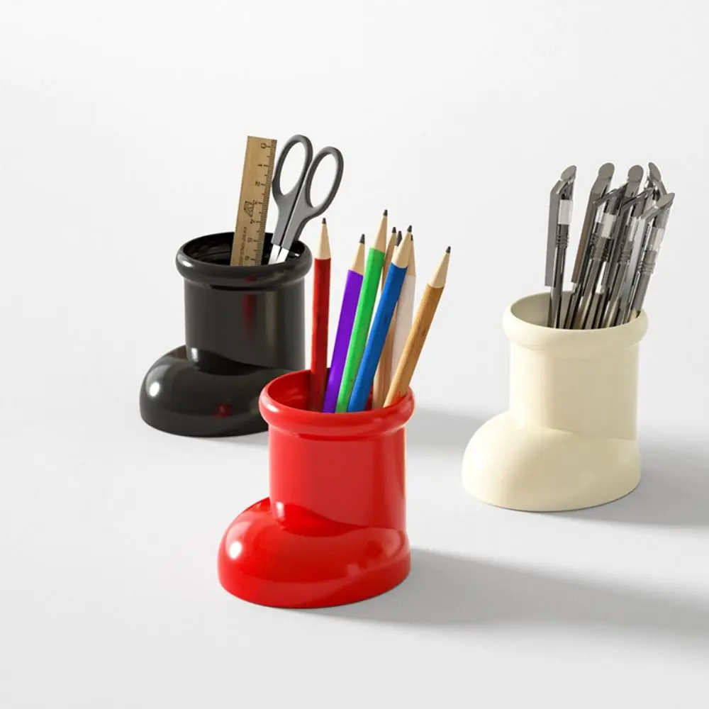 Creative Boot Shape Pen Container Decoration Jar Ornament Decorative Storage Tank Plastic Storage Bottle Home