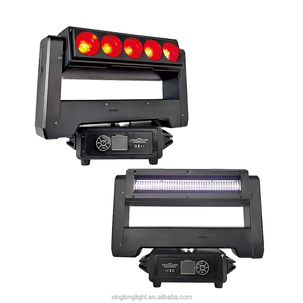 6*40W Dual-Sided Moving Head Beam Light 4-in-1 RGBW Disco Effect for KTV & Nightclubs DMX512 Controlled Aluminum Body
