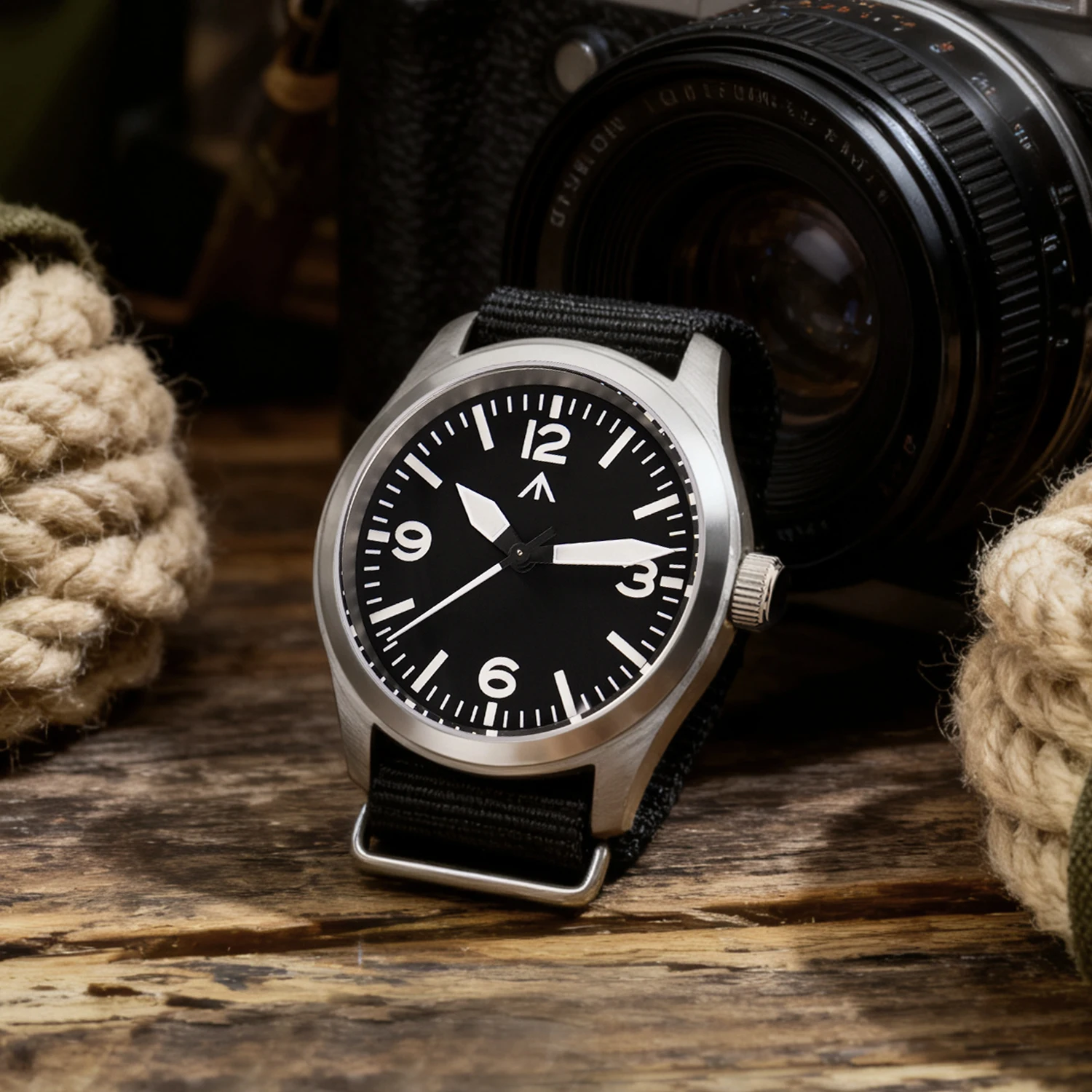 Reloj Militado ML08 V2 de 38mm, relojes con movimiento de cuarzo VH31, zafiro luminoso, cristal de doble cúpula, reloj de pulsera Vintage resistente al agua