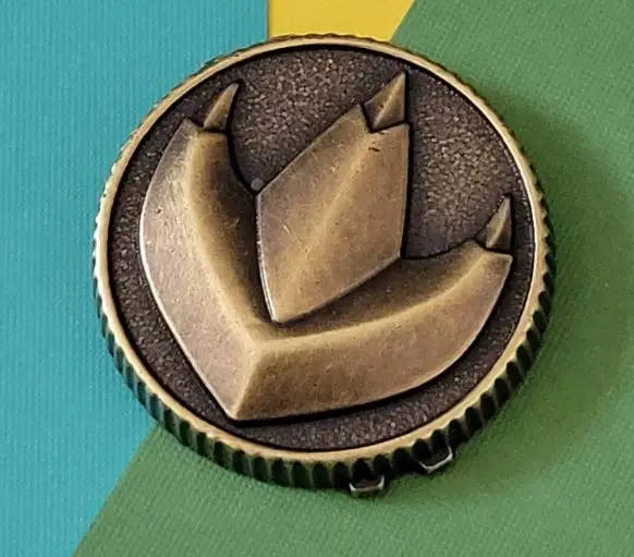 

91-93 DRAGON Dino Power Coin-Weathered Made for 1991-93 Ranger Morpher