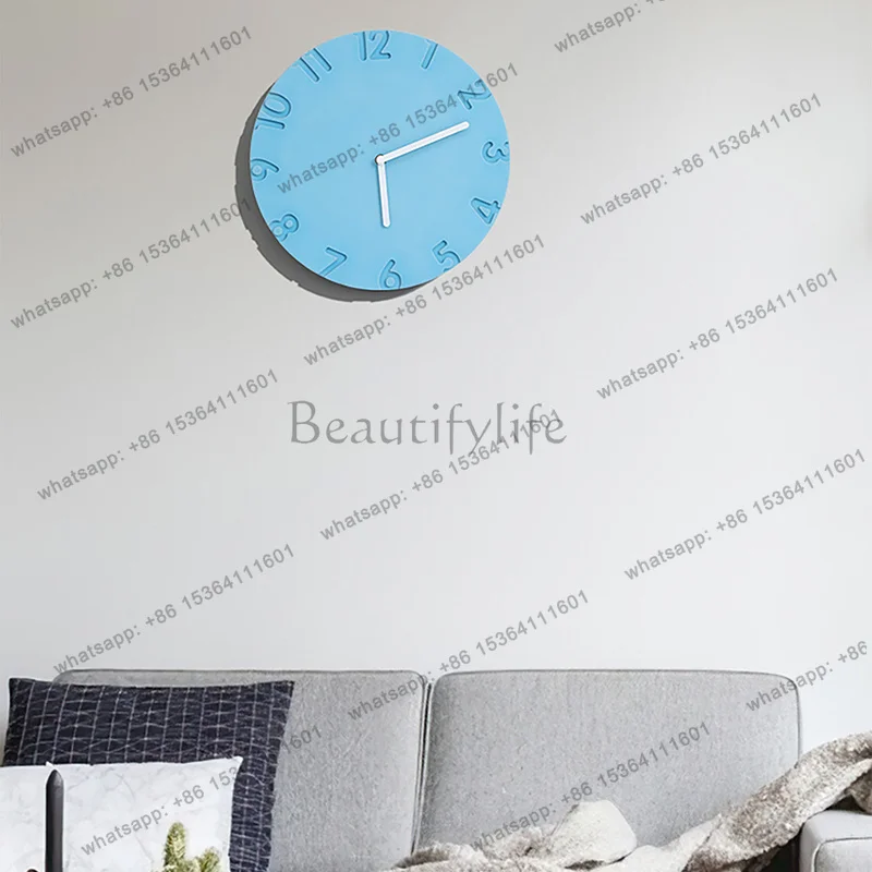 XX.Korean Minimalist Clock Wall Simple Round Creative Silent Design Aesthetic Wall Clocks Modern Interior Wanduhr Home Decoratio
