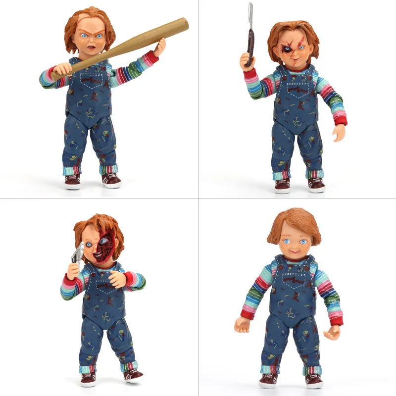 Deluxe Horror Ornament Beweegbaar Kinderspel Chucky PVC Standbeeld Actie Beeldje Bureau Collectible Anime Model Speelgoed Figuren Gift