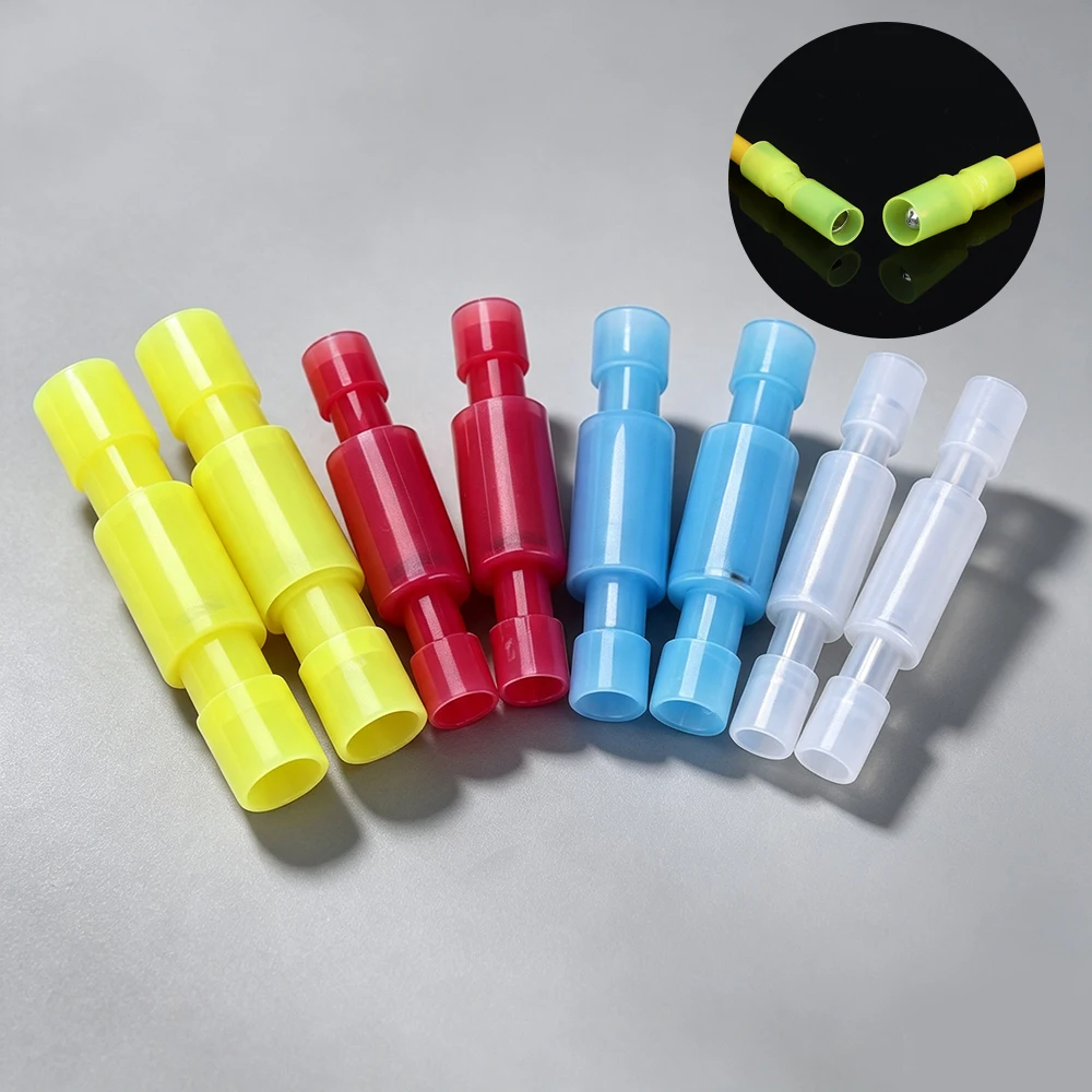 20Sets Nylon Bullet Wire Connectors Quick Disconnect Insulated Crimp Terminals, 0.3-6mm² Electrical Wire Splice Connectors