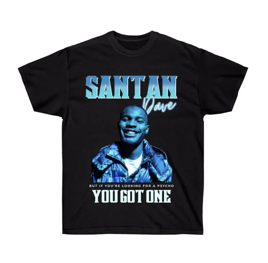 Rare! Santan Dave Graphic T-Shirt Tee LLL457