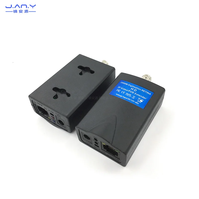 IP HD Network Transmitter, Video Power Supply, 2 em 1, Twisted Pair, cabo coaxial para Network Cable Extender