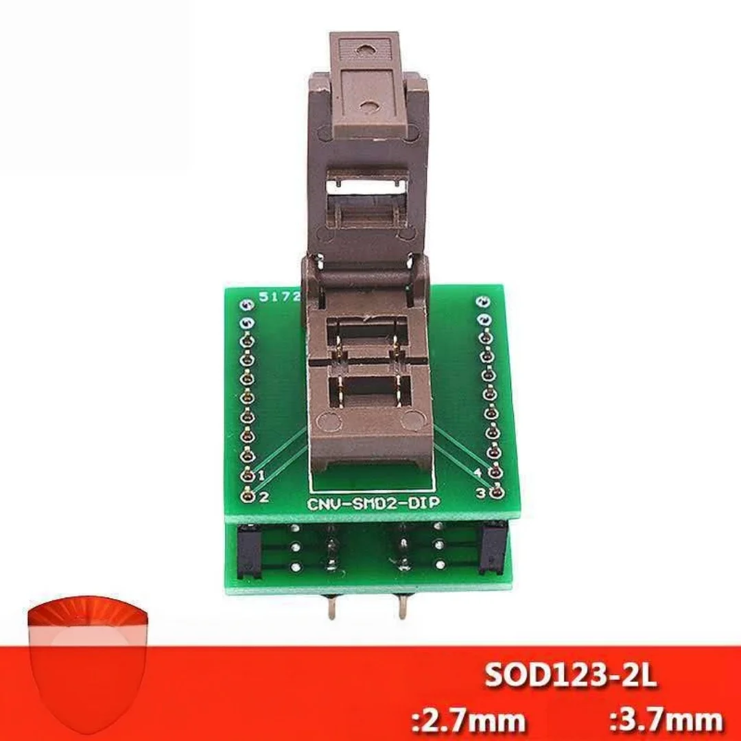 SOD123-2L chip testing fixture SOD123-2L flip type gold-plated aging test socket burning socket