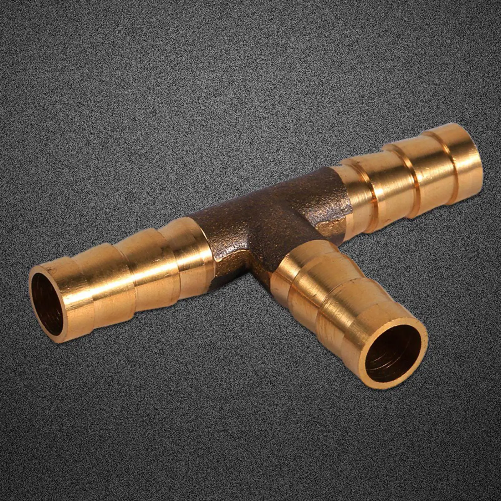 6mm 8mm 10mm 12mm Solid Brass T Piece 3 Way Fuel Hose Joiner Connector For Air Oil Gas Fuel Fuids Brass Barb Pipe Fitting