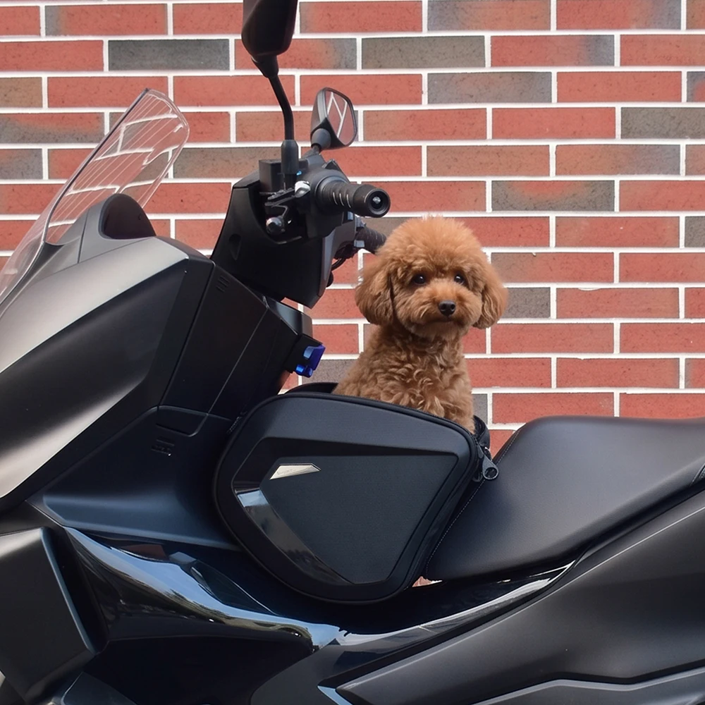 14L Motorcycle Scooter Tunnel Bag Motorcycle Hard Shell Bag Motorcycle Fuel Tank Bag Pedal Bag With Rain Cover Shoulder Strap