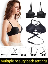 Lingerie bielizna damska push up bra sexy solid color skin black white women bra underwear size 70-85AB