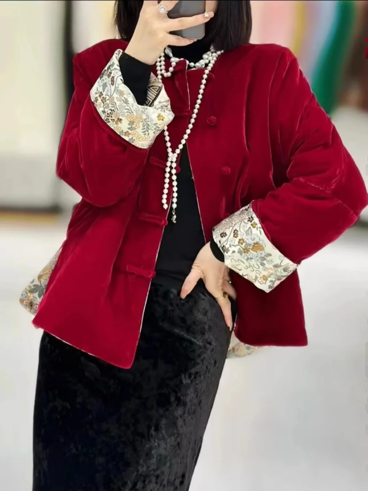 

Новая китайская куртка Sle Song Jin из хлопка, двусторонняя, с вышивкой, для женщин, свободного кроя, с длинными рукавами, удобная для повседневной носки