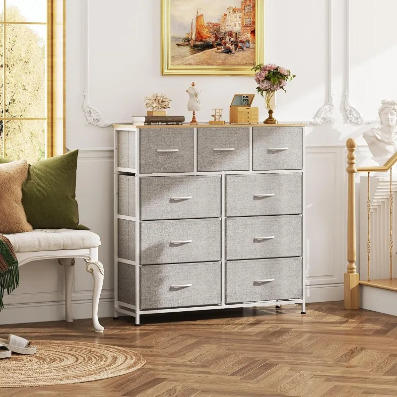 Multi-layer fabric toy storage cabinet against the wall crevice storage cabinet