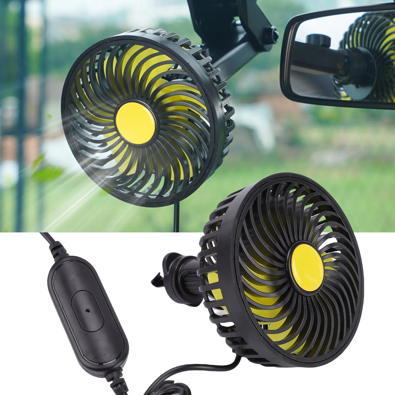 

Вентилятор охлаждения с питанием от USB, автомобильный вентилятор, вентилятор для циркуляции воздуха в автомобиле, для заднего подголовника сиденья, с вращающейся на 360 градусов головкой, 18 футов/с, 3500 об/мин