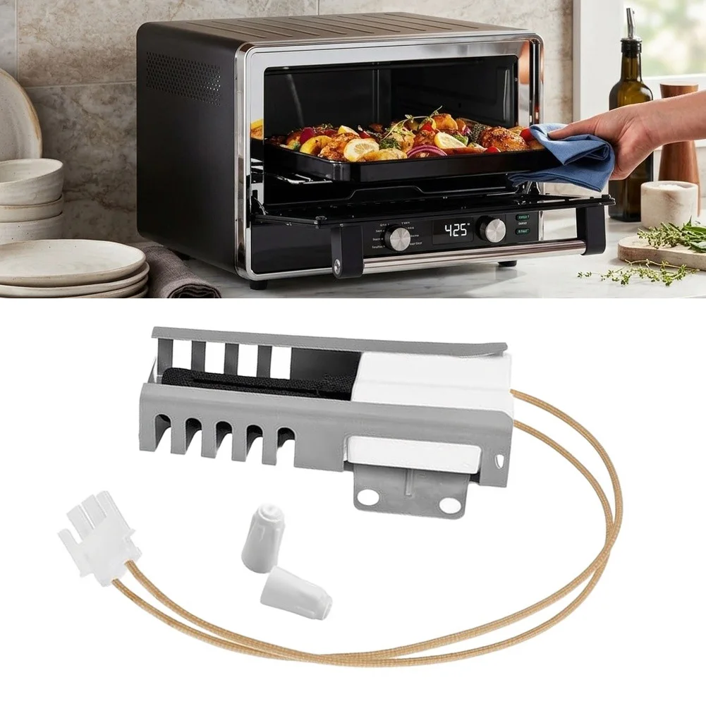 74007498 Gas Range Igniter With Stainless Steel Cover High Temperature Resistant Glow Bar For Samsung MGR4452BDW Easy Install