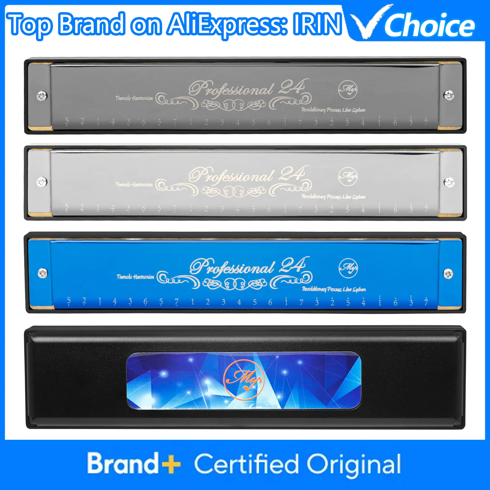 24 Holes Harmonica … - image