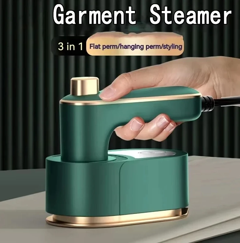 

Handheld Portable Garment Steamer, 180° Folding Travel Iron 3-in-1 Dual Steam for Clothes, Mini Quick Wrinkle Remover