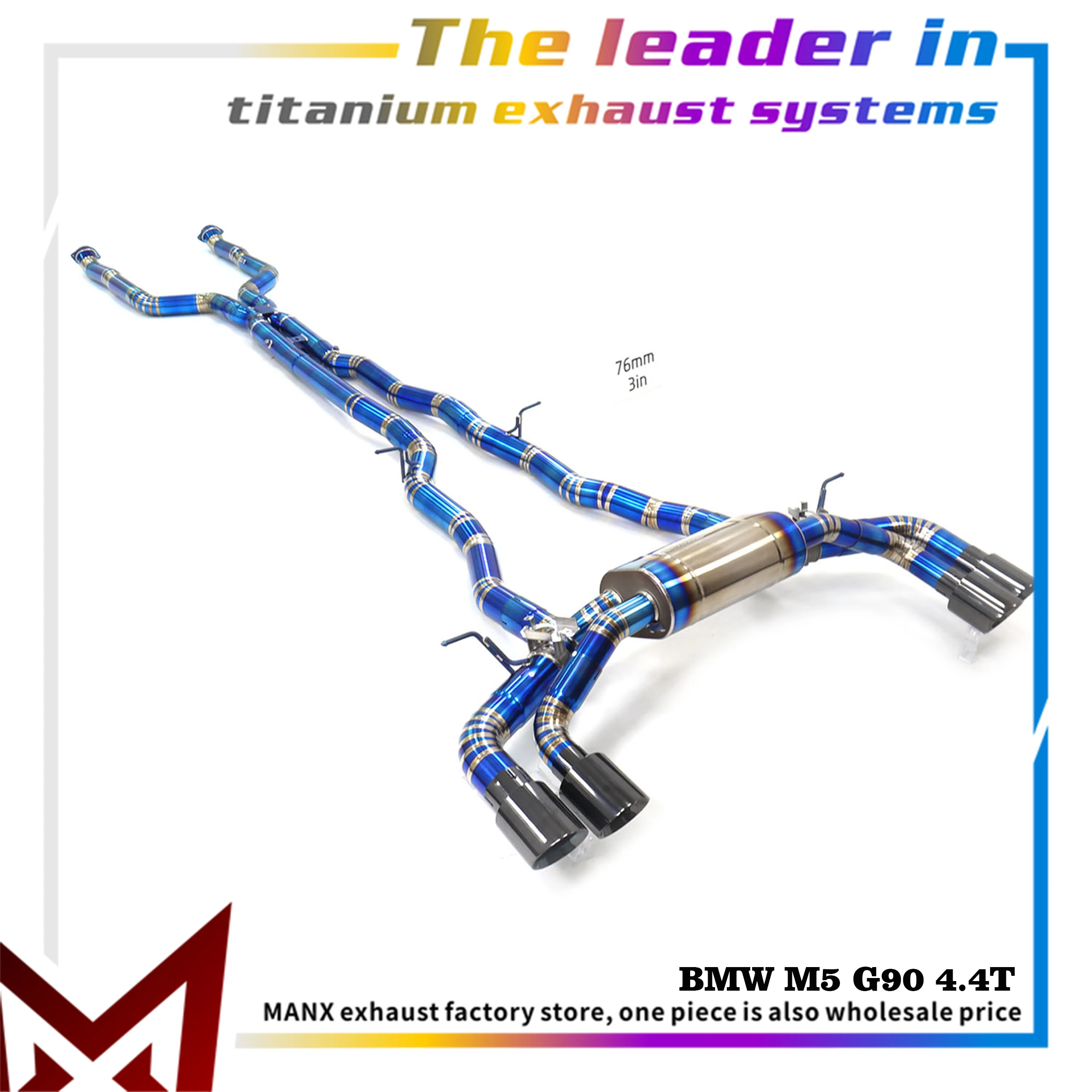 

MANX Catback Suitable For BMW M5 G90 4.4T High Flow Performance Exhaust System Muffler With Valve