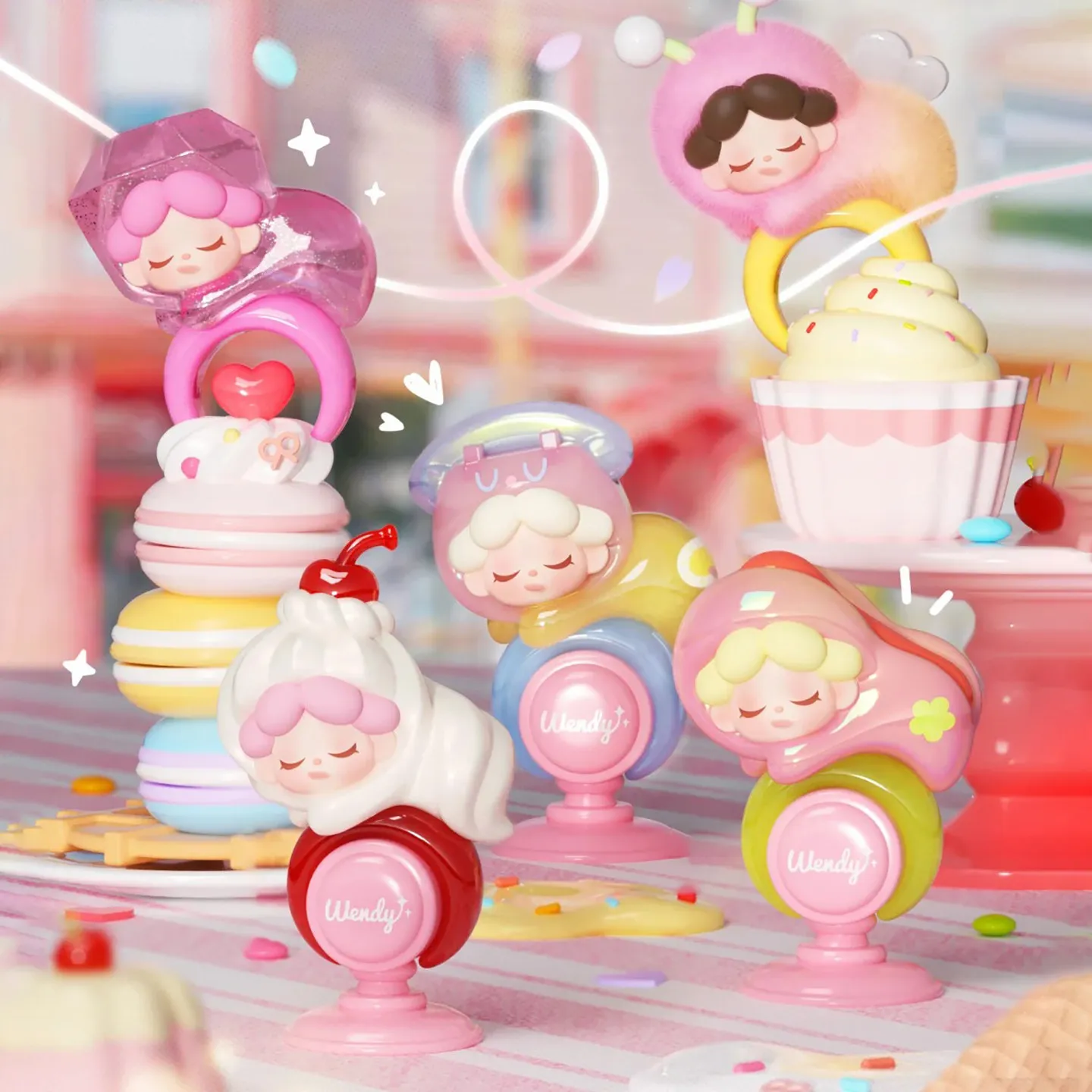 Wendy Dream Whisper Series Ring Blind Box Figures Ornament Trendy Collectible Desktop Decor Birthday Valentine Gift For Women