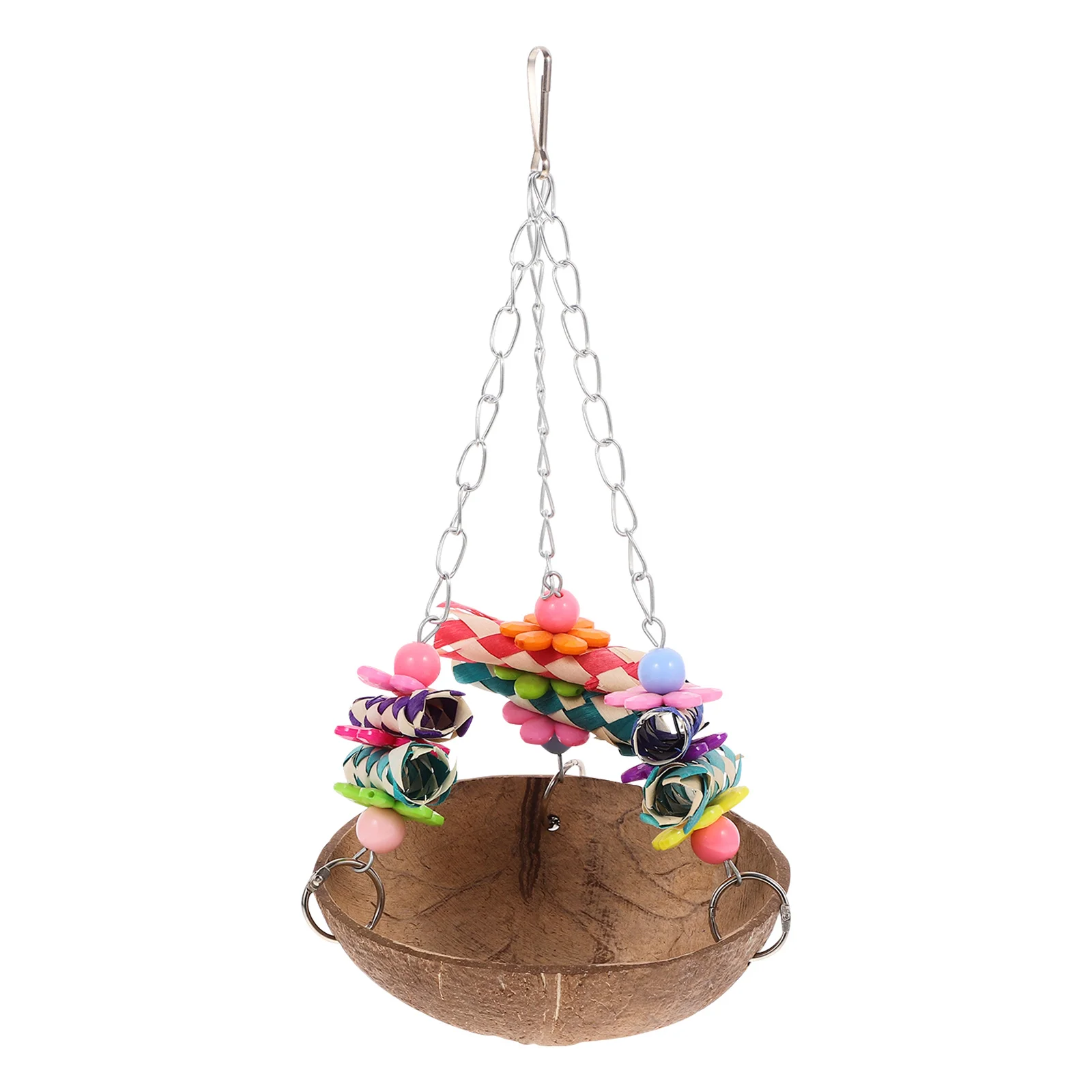 

Durable Natural Parrot Nest Hanging Bird Art Work Design for Garden Yard Cage Accessory Parakeet Supplies