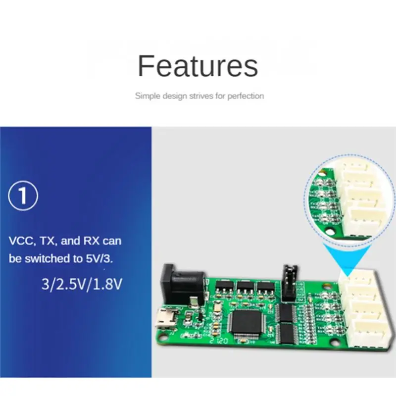 ABGZ Serial Port Module UART USB to 4 Way TTL FT4232 Chip DC 5V Converter Board for Equipment