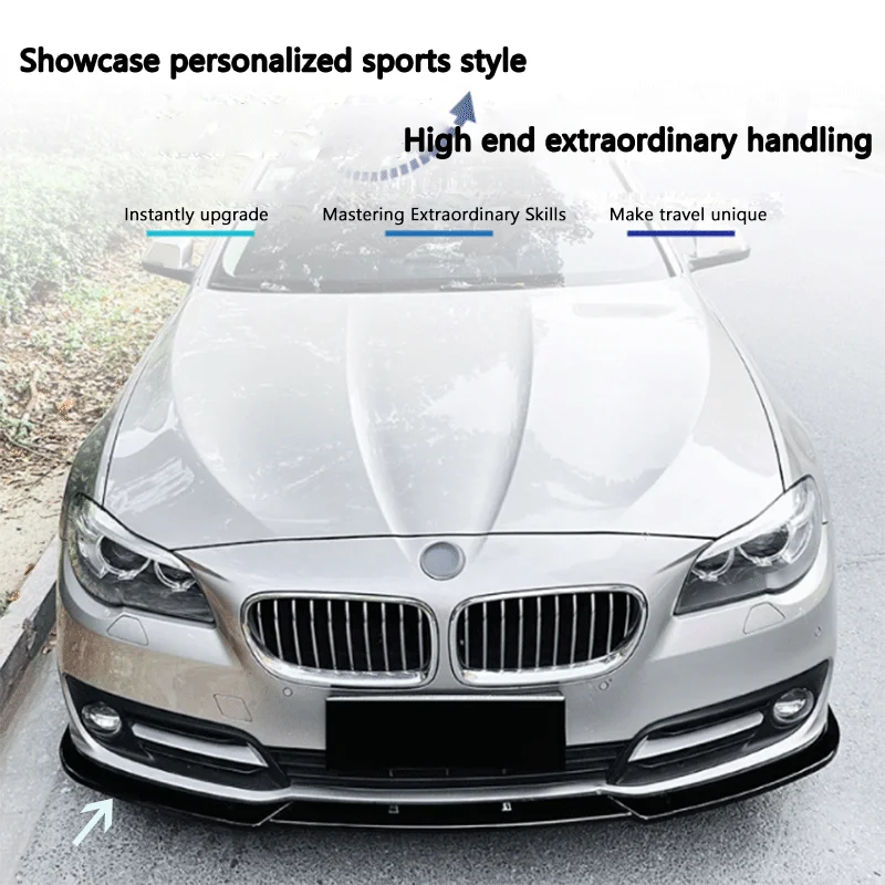 Adequado para bmw série 5 f10 f11 lci 2015-2017 edição de luxo pá frontal acessórios de modificação de lábio dianteiro