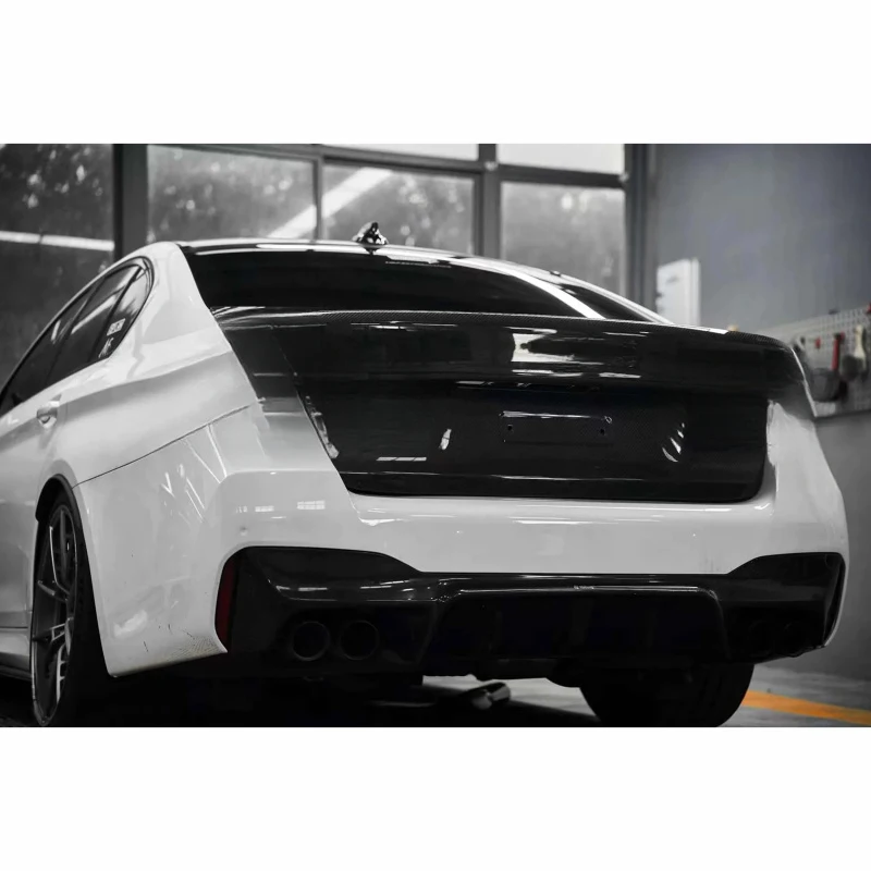 

Good Fitment OEM Style Carbon Fiber Trunk Lid Cover for G30 2018+ Car Replacement Rear Trunk Lid