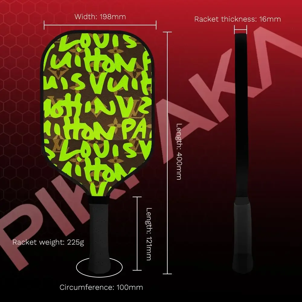 

Simple English Letters Pickleball Paddle T700 Carbon Fiber Paddle Set Thermoformed 16MM Honeycomb Core with Bag and Grip Tape