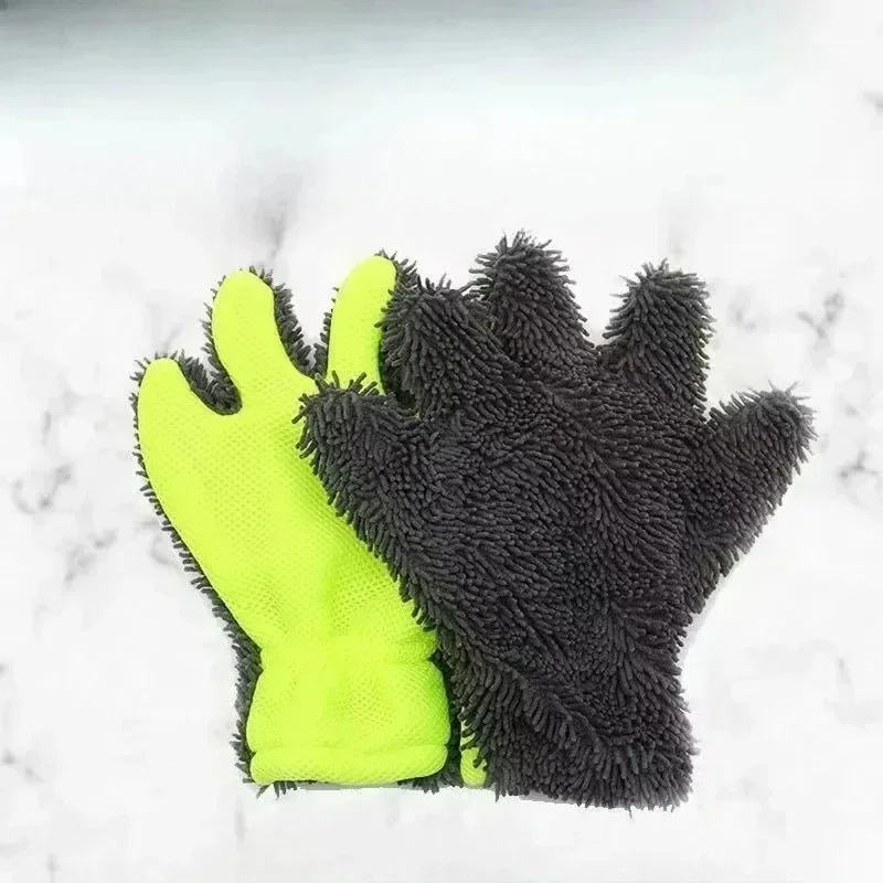 Microfiber Wash Mitt Waterproof Mitt Auto Car Wash  Soft Anti-scratch for Car Wash Multifunction Thick Cleaning Glove Premium