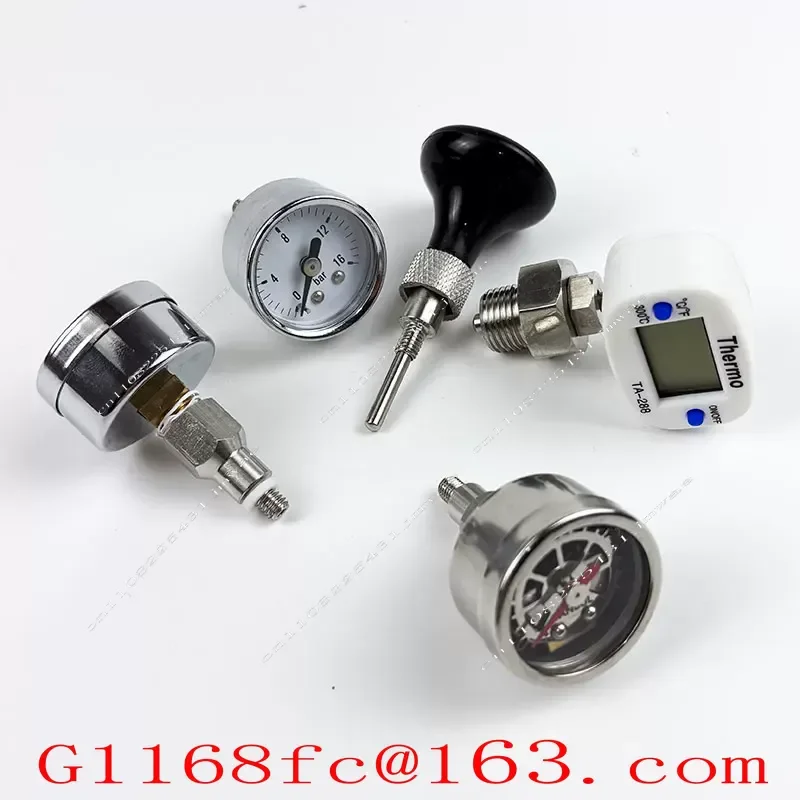 E61 Semi-automatic Coffee Machine Boiling Head Pressure Gauge Thermometer Level Accessories Display Temperature and Pressure