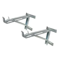 2Pcs Two Rung Short Body Ladder Jack Sturdy Two Rung Short Body Ladder Jack for Working Stage for Job Site Scaffold Bracket