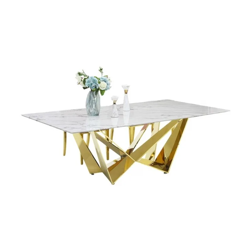 

Stainless steel glass dining High-end hotel Foshan dining 2 meters long Commercial