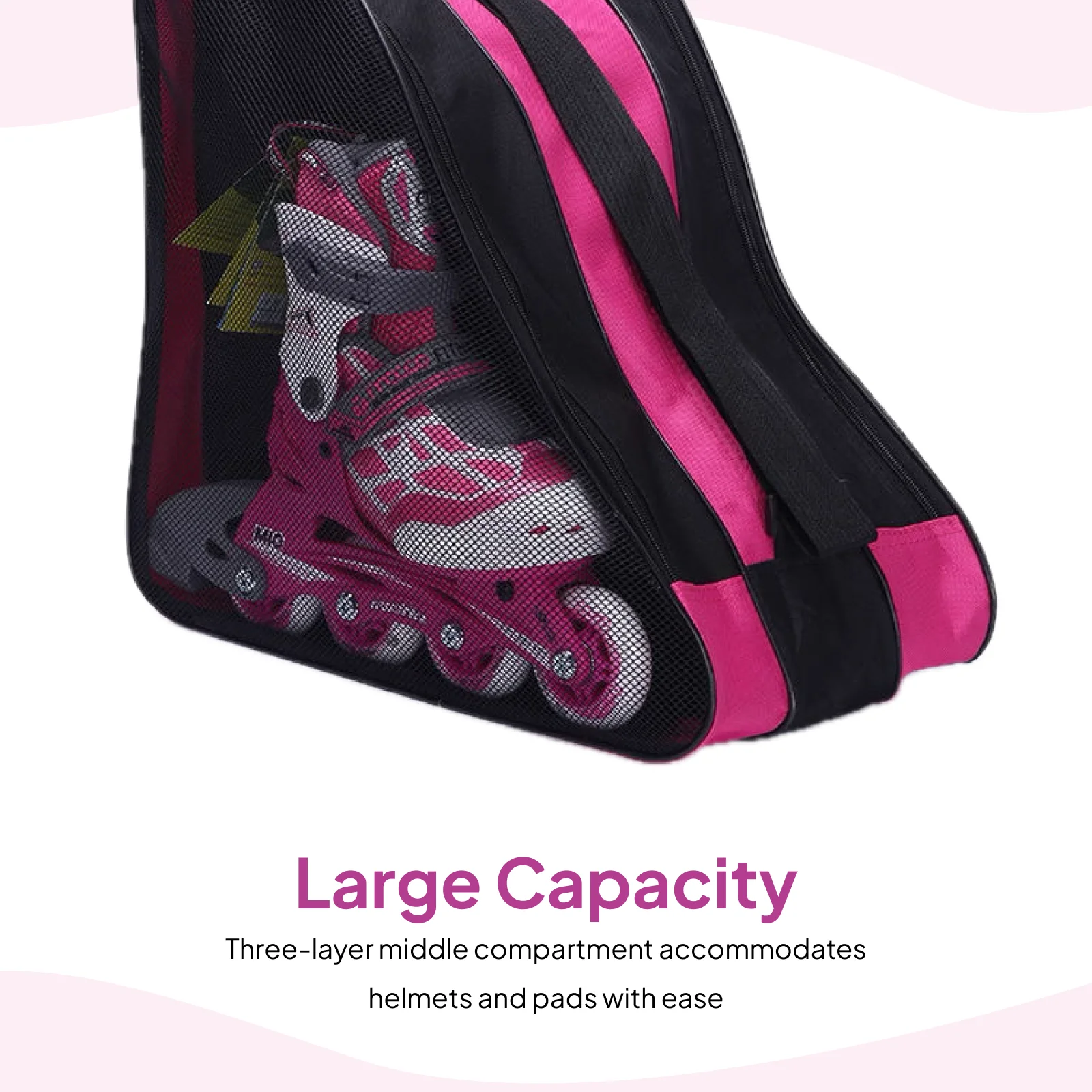 

Portable Roller Tote Breathable for Inline Skates Boy Girl