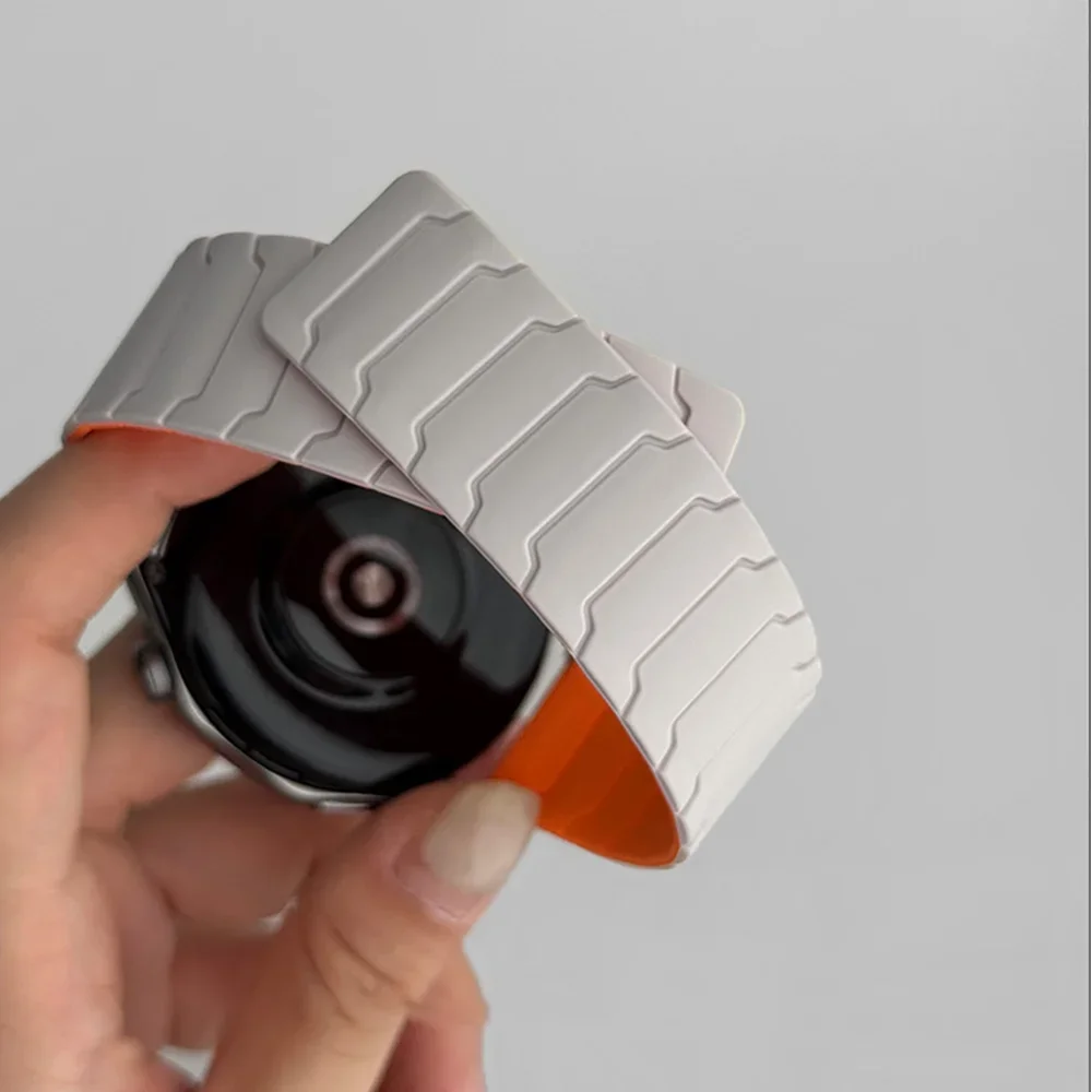 삼성 갤럭시 워치 8 스트랩 44mm 40mm 액세서리용 마그네틱 밴드 실리콘 루프 팔찌 코레아 갤럭시 워치 8 클래식 46mm