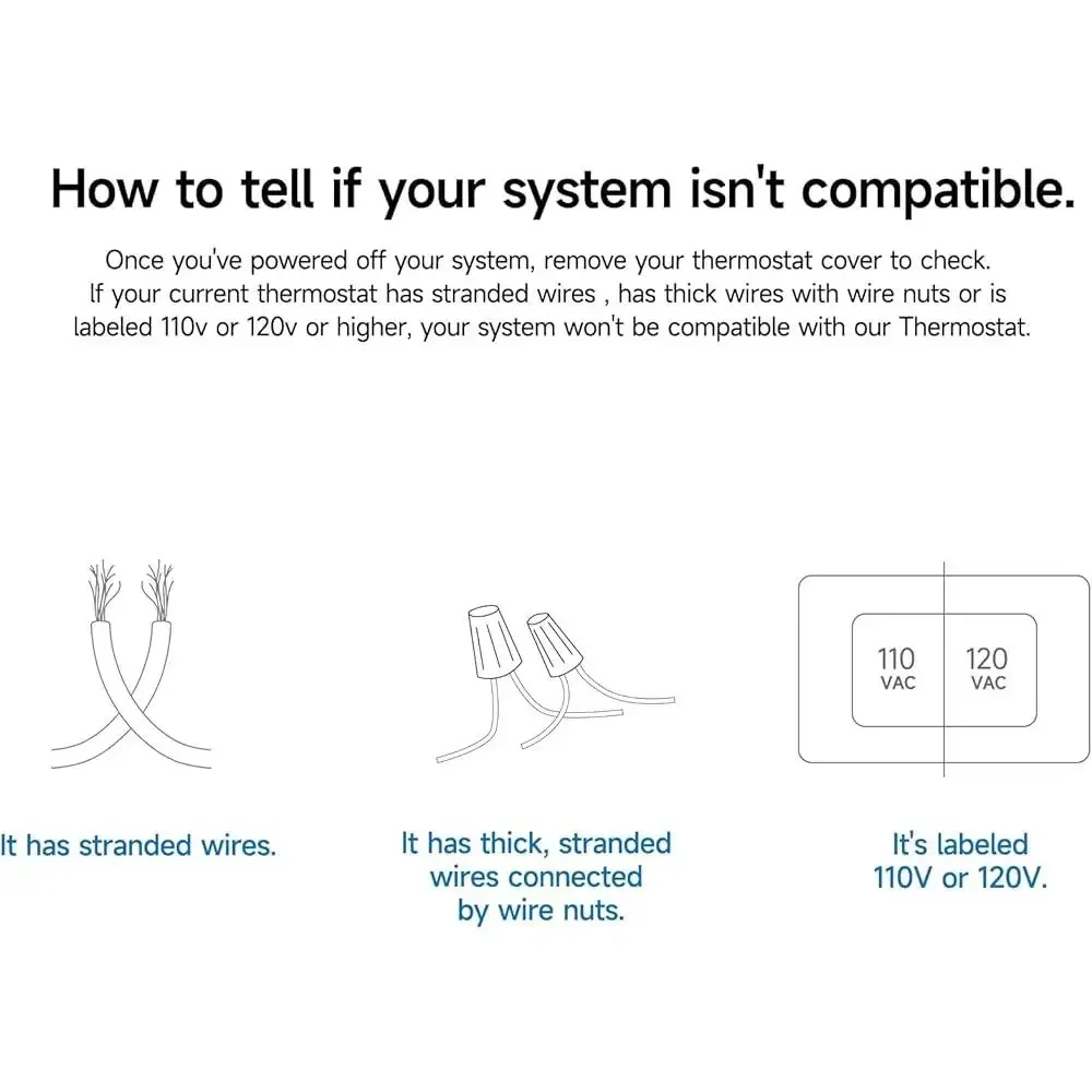 WiFi Smart Thermostat Programmable C-Wire Remote Control Compatible with Alexa Google Assistant Energy Saving 7-Day Schedule