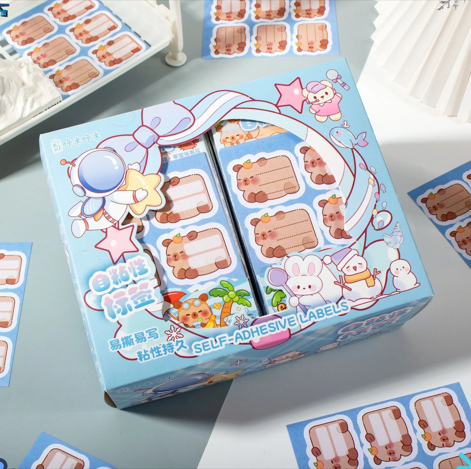 

24 Pcs Capybara Name Stickers High Value Student Walkthrough Item Markers High Value Student School Stationery
