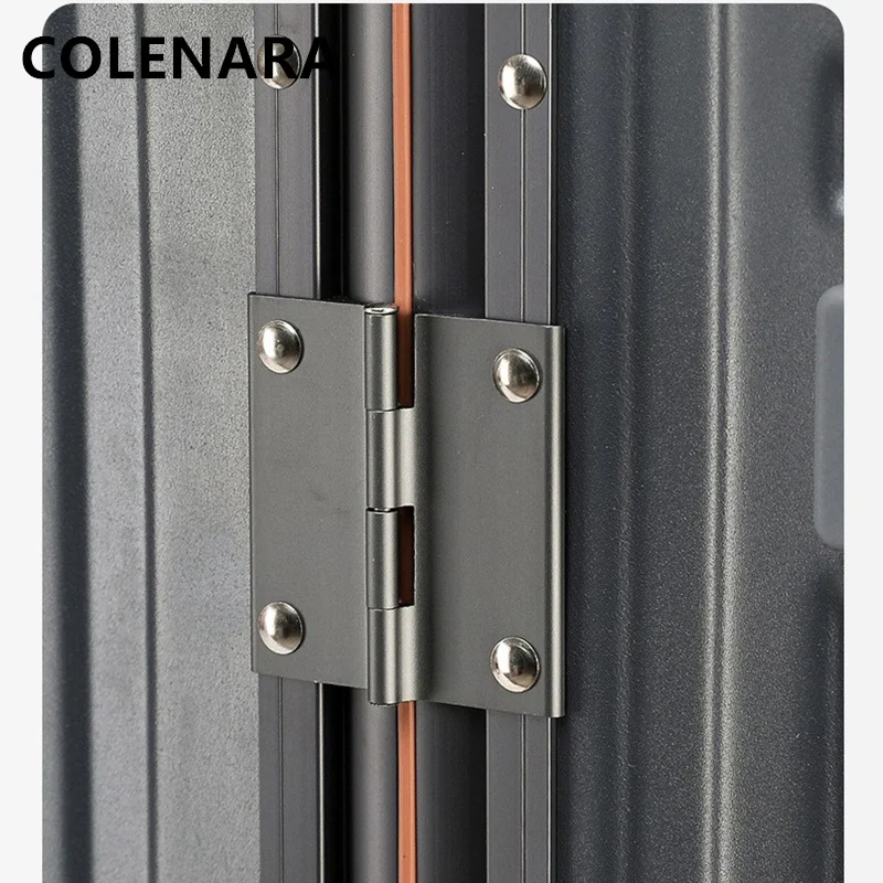 COLENARA Men's Suitcase Aluminum Frame Boarding Box 20