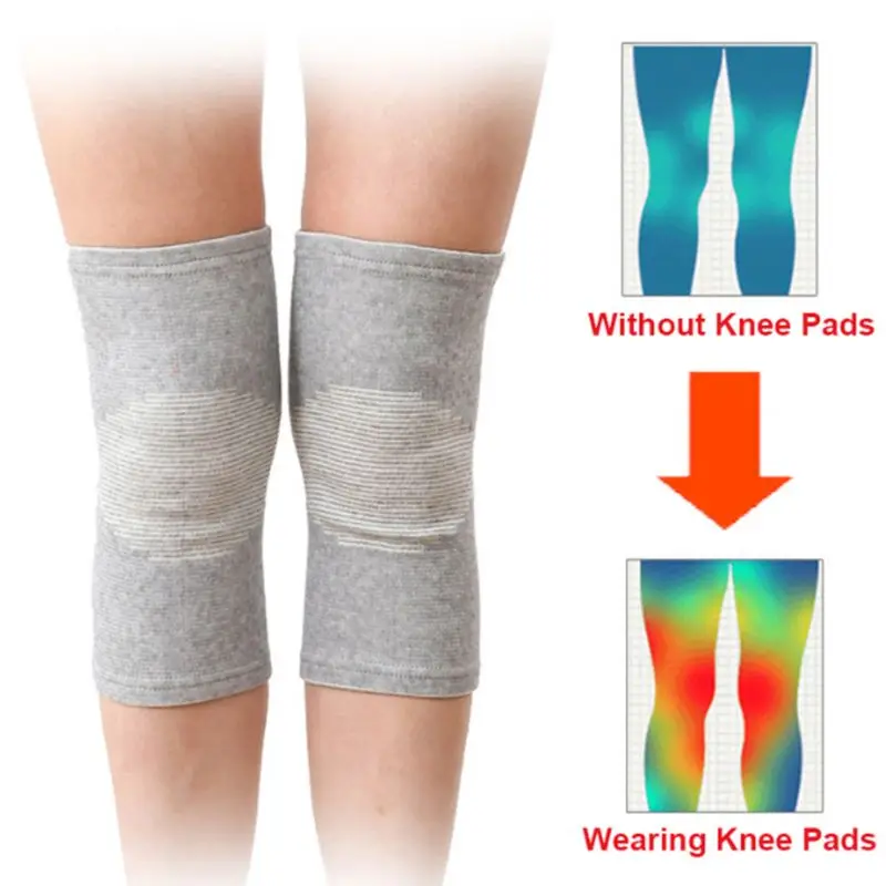 Unisex Knie Ondersteuning Mouwen Bamboe Houtskool Stof Sport Compressie Warm Brace Antislip Wrap Pads Gewrichtspijn Letsel Herstel