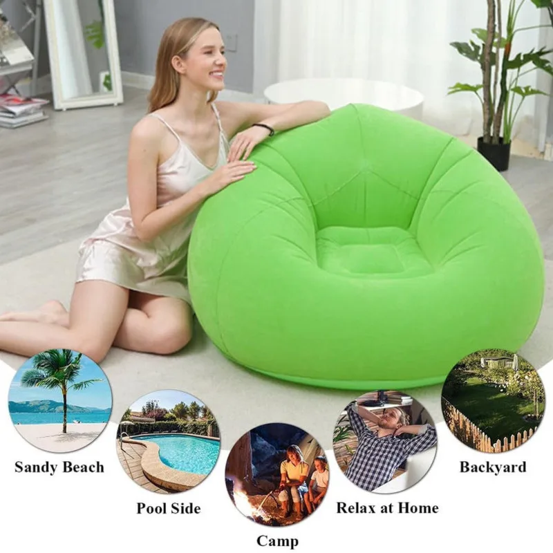 Home Decoration Bean Bag Chair Washable Lounger Recliner Living Room Inflatable Lazy Sofa Folding Couch Comfortable Outdoor