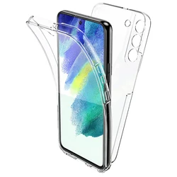 360 °   Volledige Cover Siliconen Case Voor Samsung Galaxy S22 S21 S20 FE S10 S9 S8 Note 10 Plus 20 Ultra 9 8 Clear Hybrid Pc Hard Coque