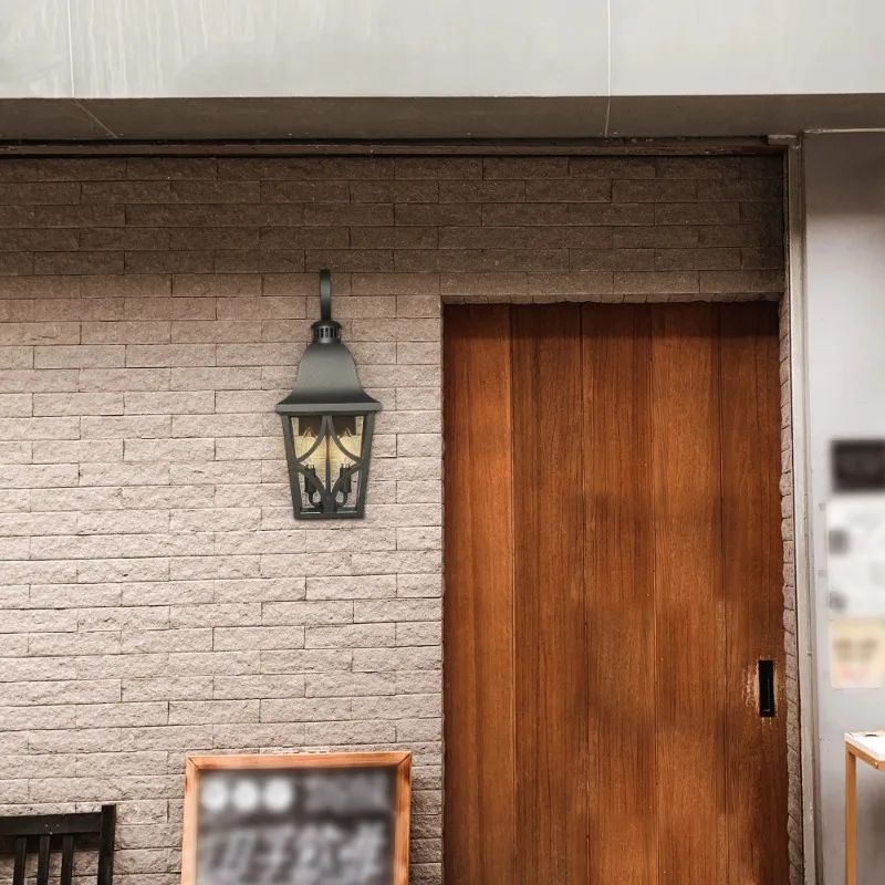 

Комплект из 2 шт., уличный настенный светильник, водонепроницаемый матовый черный прозрачный стеклянный рождественский подарок, дом, гараж, передняя дверь, наружный настенный светильник