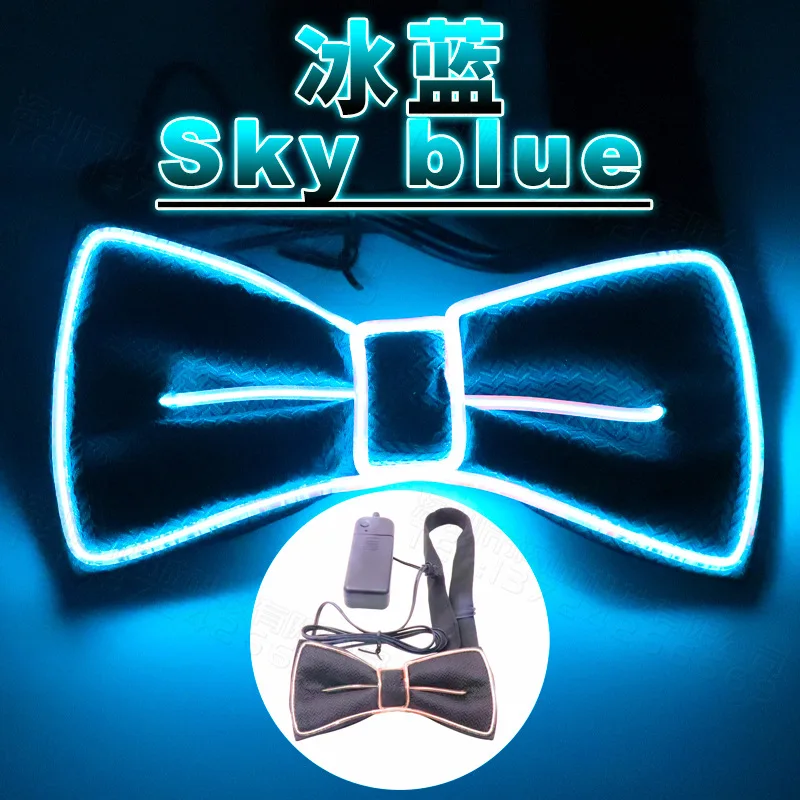 Gravata borboleta emissora de luz criativa, brinquedos para festa de aniversário, bar de natal, led brilhante, laço de baile, adereços de performance