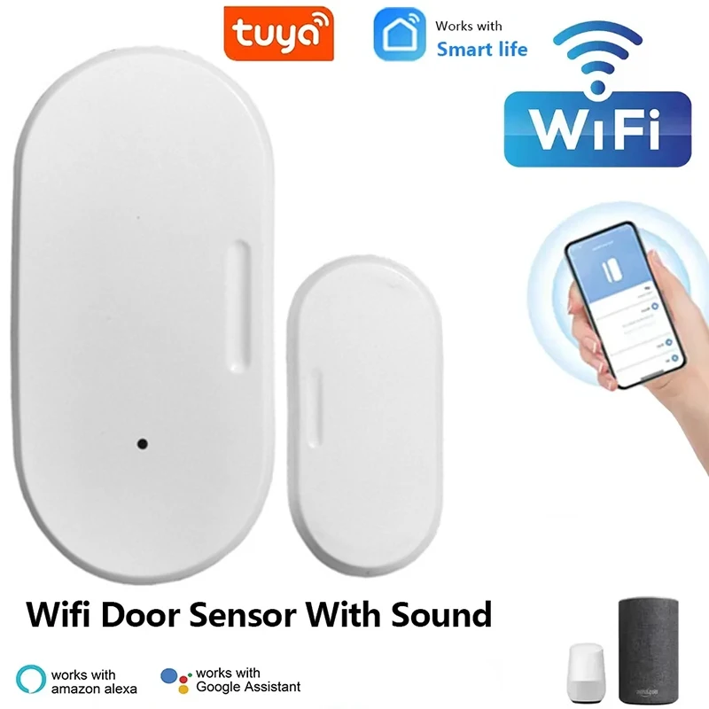 Door And Window Magnetic Sensor Window Sensor Smart Home Wireless Door Detector Smart Life App Remote Control For Alexa Google