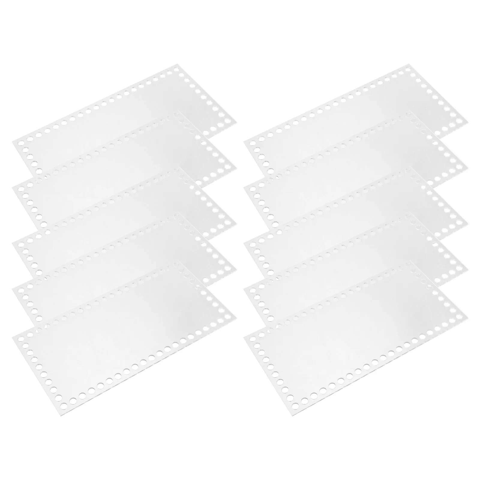 10 قطعة مستطيل من الأكريليك الشفاف قاعدة سفلية 2 مللي متر مستقر قوي لسلة كروشيه النسيج قيعان حقيبة ذاتية الصنع